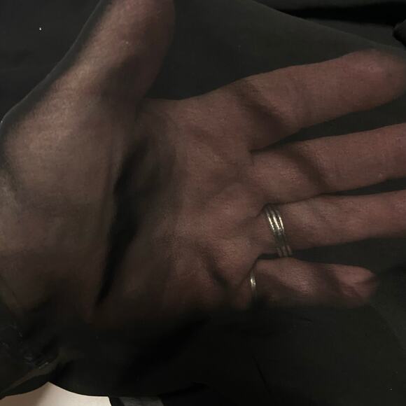 Dressbarn Collection Ruffle Hem Skirt Womens SZ 14W Black Chiffon Flowy Cocktail - Picture 10 of 13